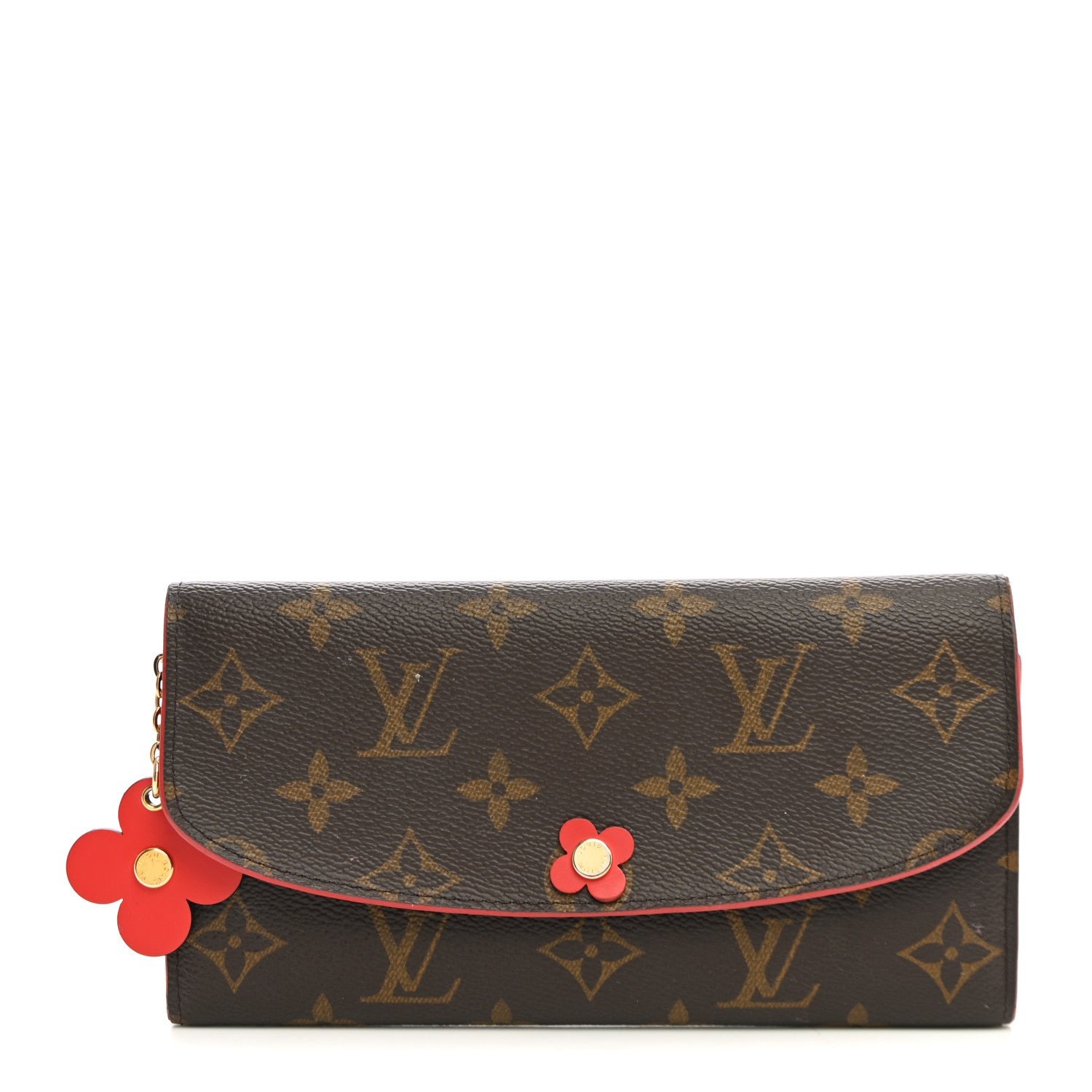 Louis Vuitton Monogram Bloom Flower Emilie Wallet Coquelicot