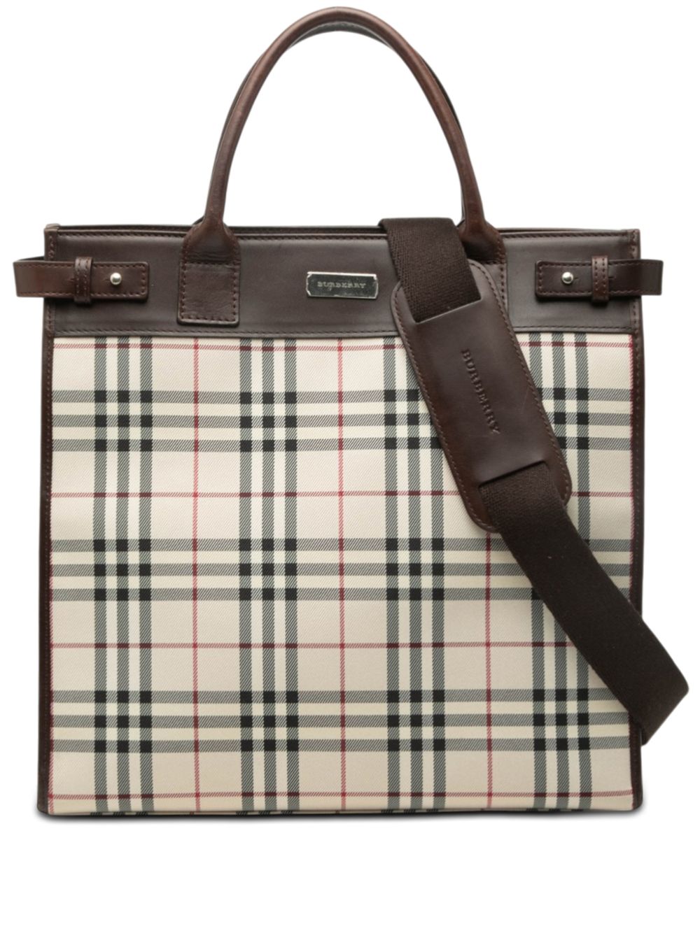 Burberry 2000-2017 House Check Canvas Convertible Tote satchel