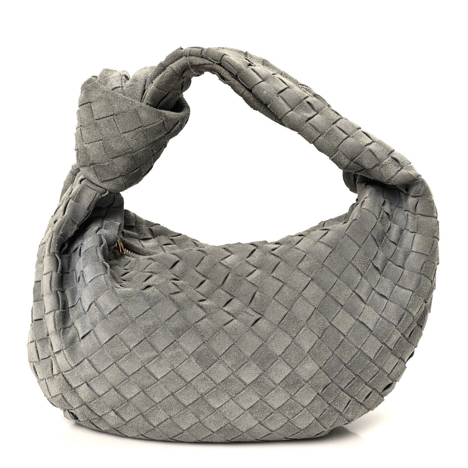 Bottega Veneta Suede Calfskin Intrecciato Teen Jodie Hobo Thunder