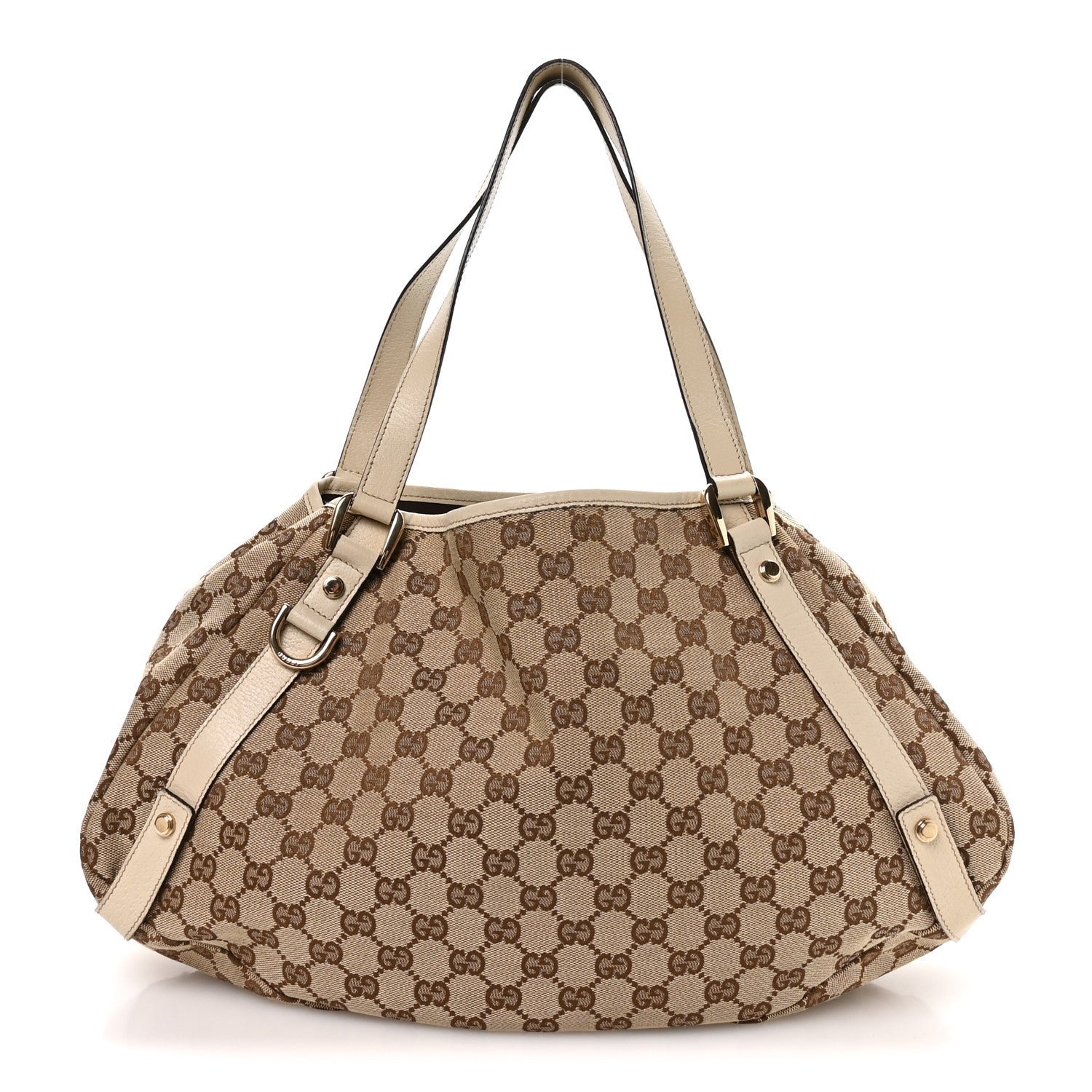Gucci Monogram Medium Abbey Shoulder Bag Off White