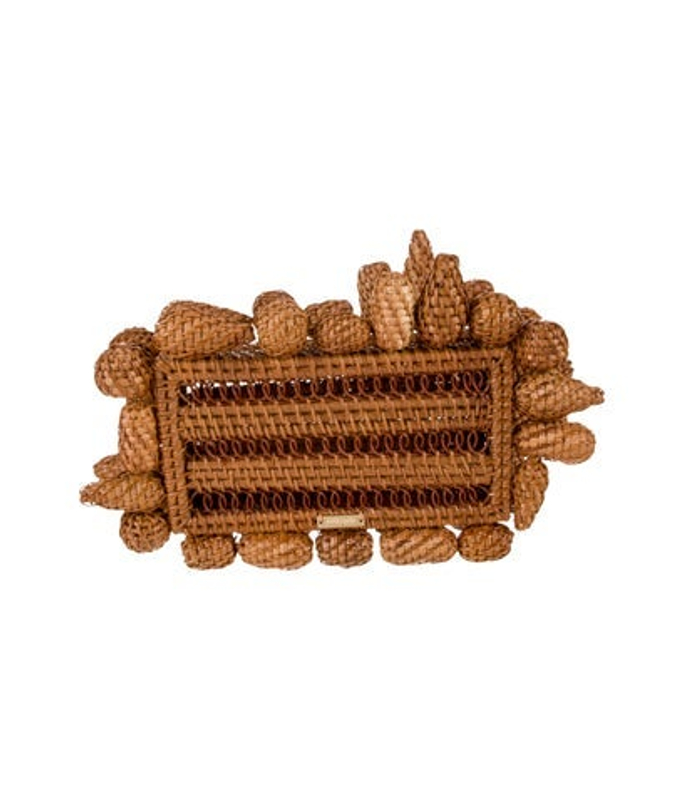 Cult Gaia Gaia Rattan Minaudiere