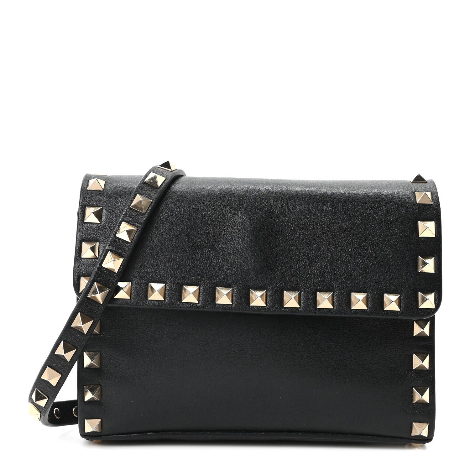 Valentino Garavani Vitello Rockstud Belt Bag Black