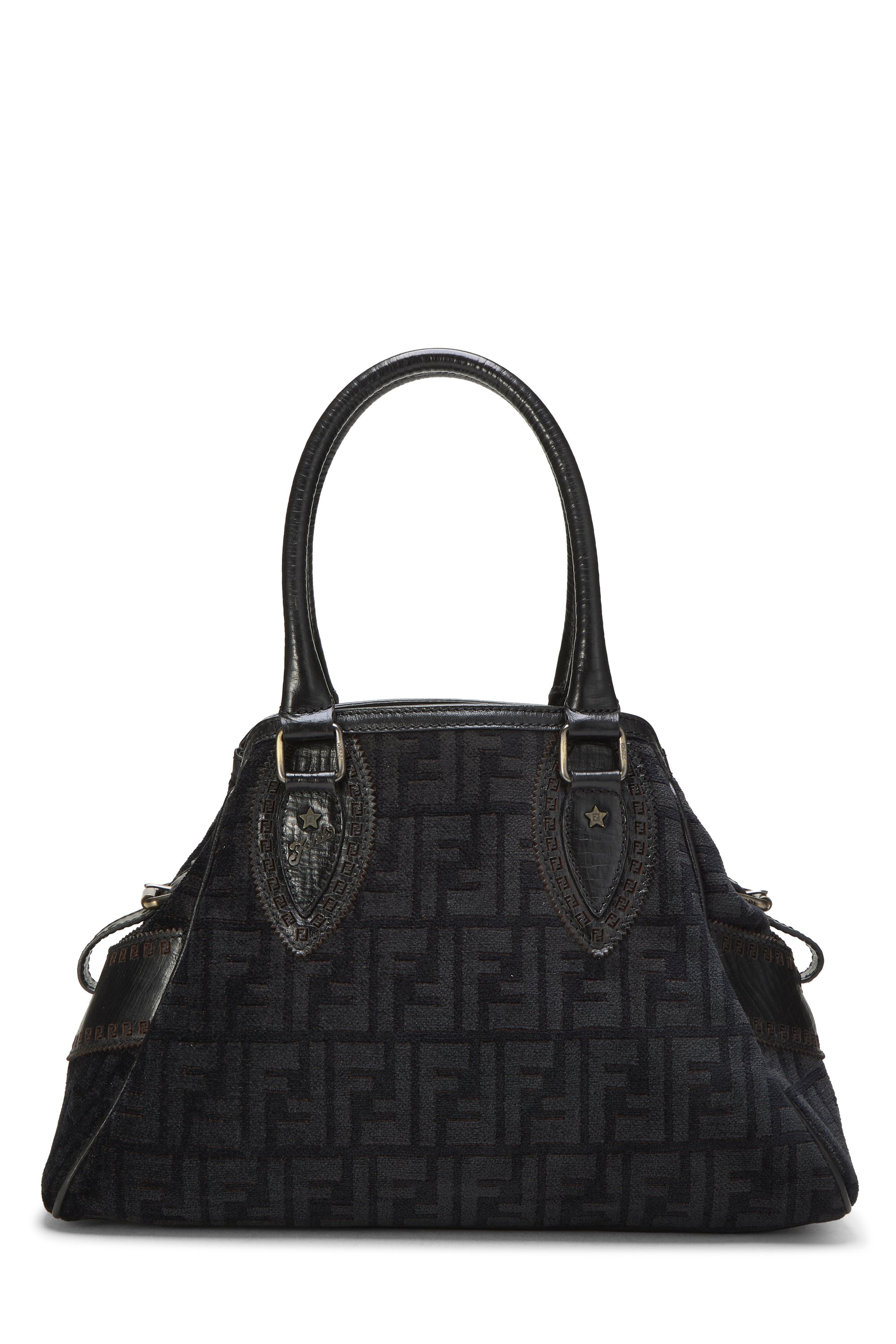 Black Zucca Velour Bag Du Jour Small