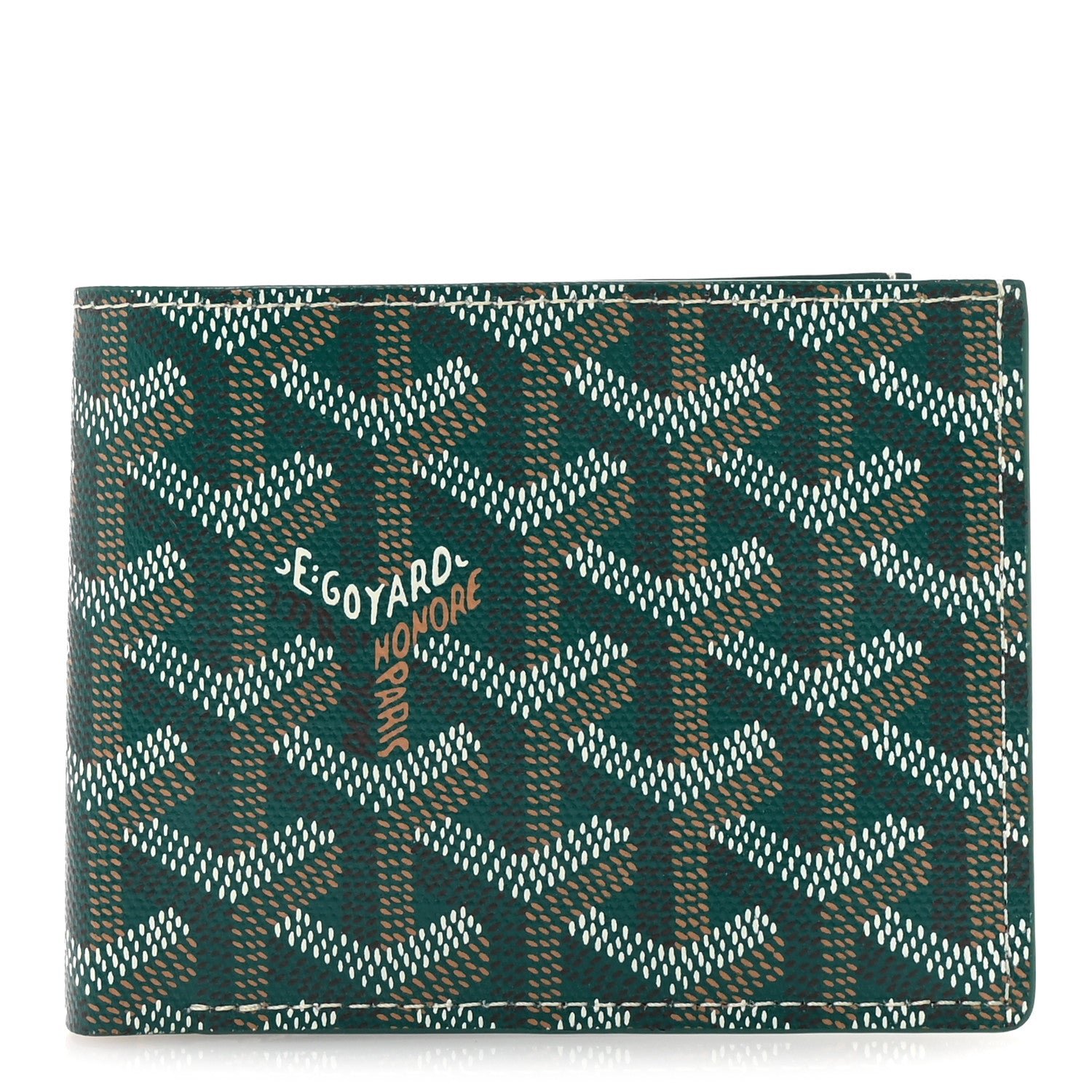 Goyard Goyardine Bi-Fold Victoire PM Wallet Green