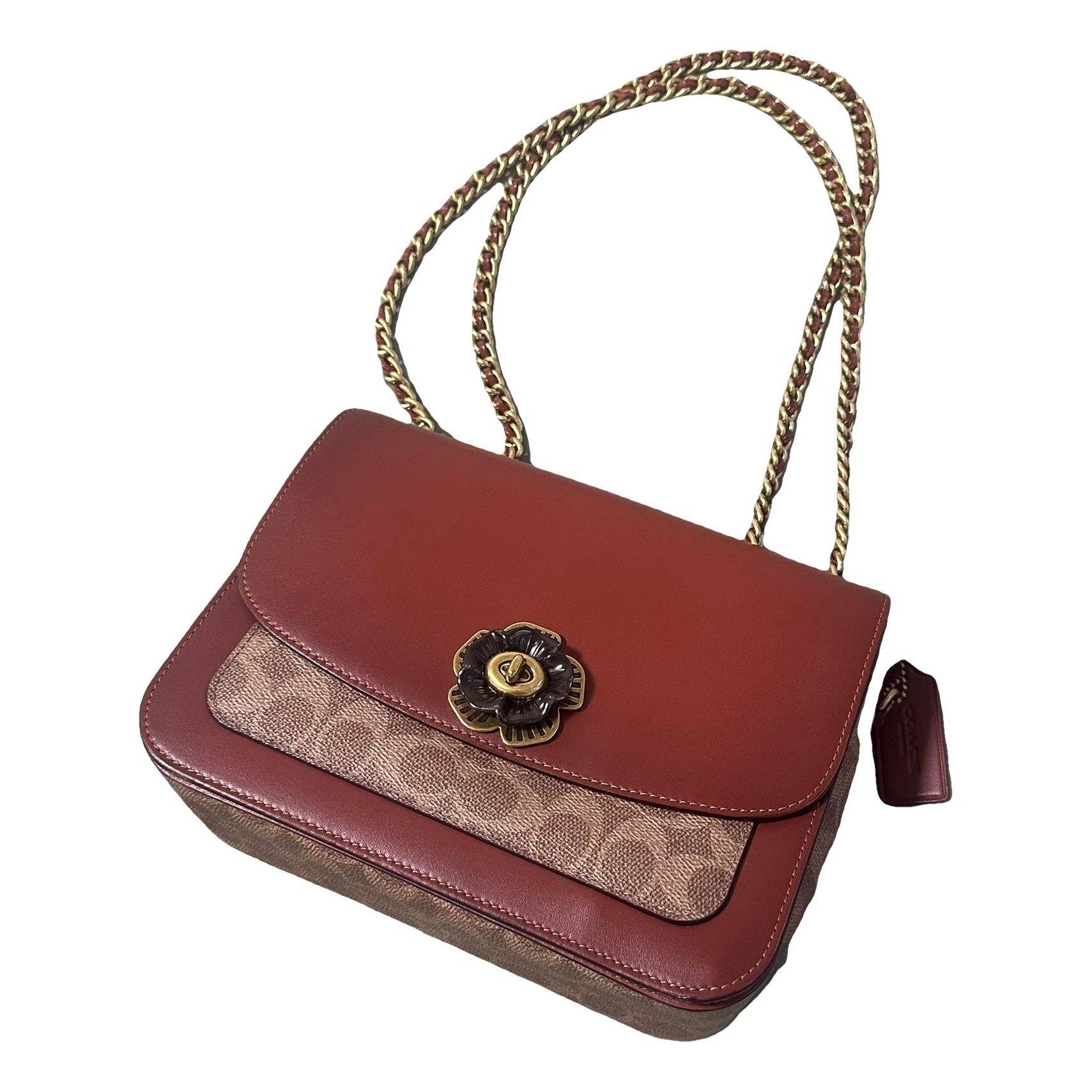 Leather clutch bag