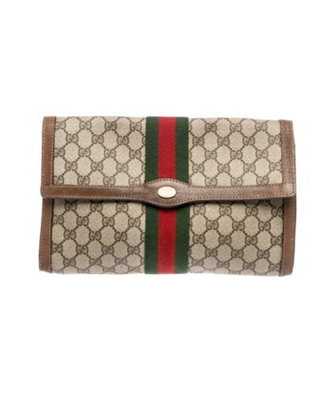 Gucci Gg Supreme Clutch Vintage