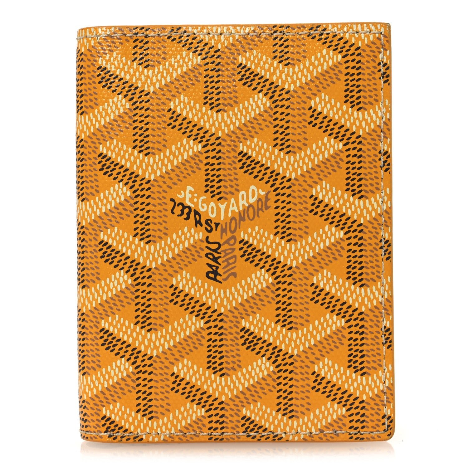 Goyard Goyardine Saint Marc Folding Card Case Yellow