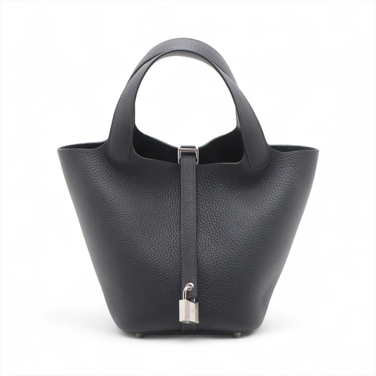 Hermès Picotin Lock 18 PM Taurillon Clemence Cavan Silver Metal Fittings