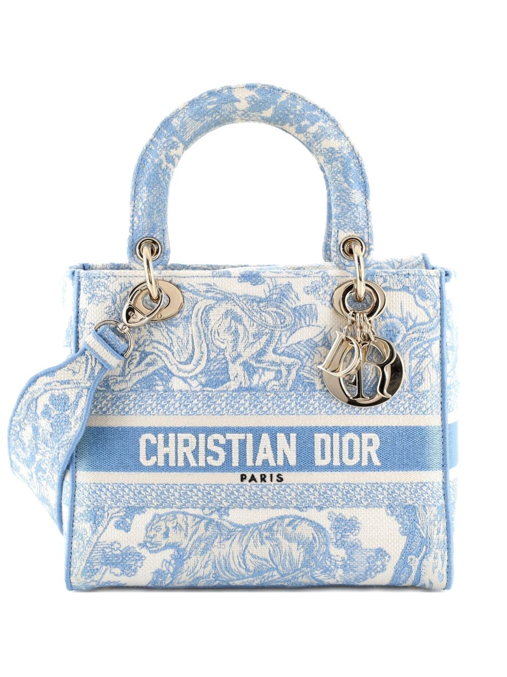 Toile de Jouy Lady D-Lite Bag Embroidered Canvas tote bag