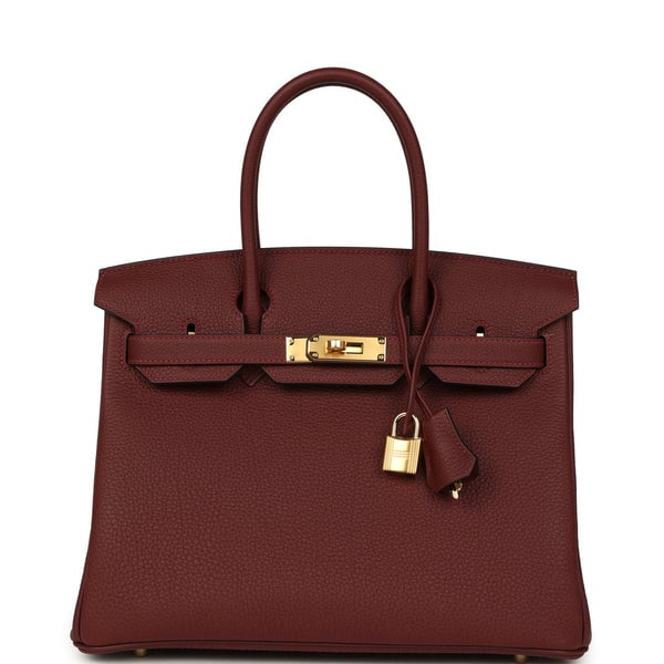 Hermes Hermes Birkin 30 Rouge H Togo Gold Hardware