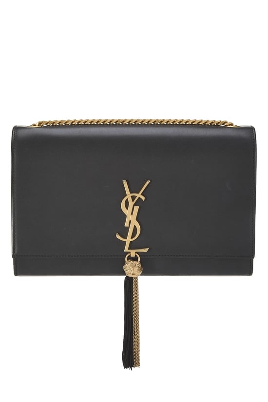 Black Calfskin Kate Tassel Medium