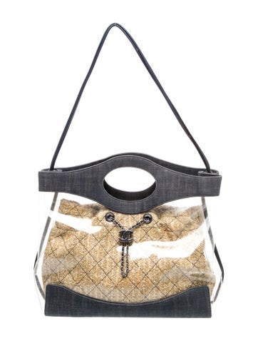 Denim & PVC 31 Shopping Bag