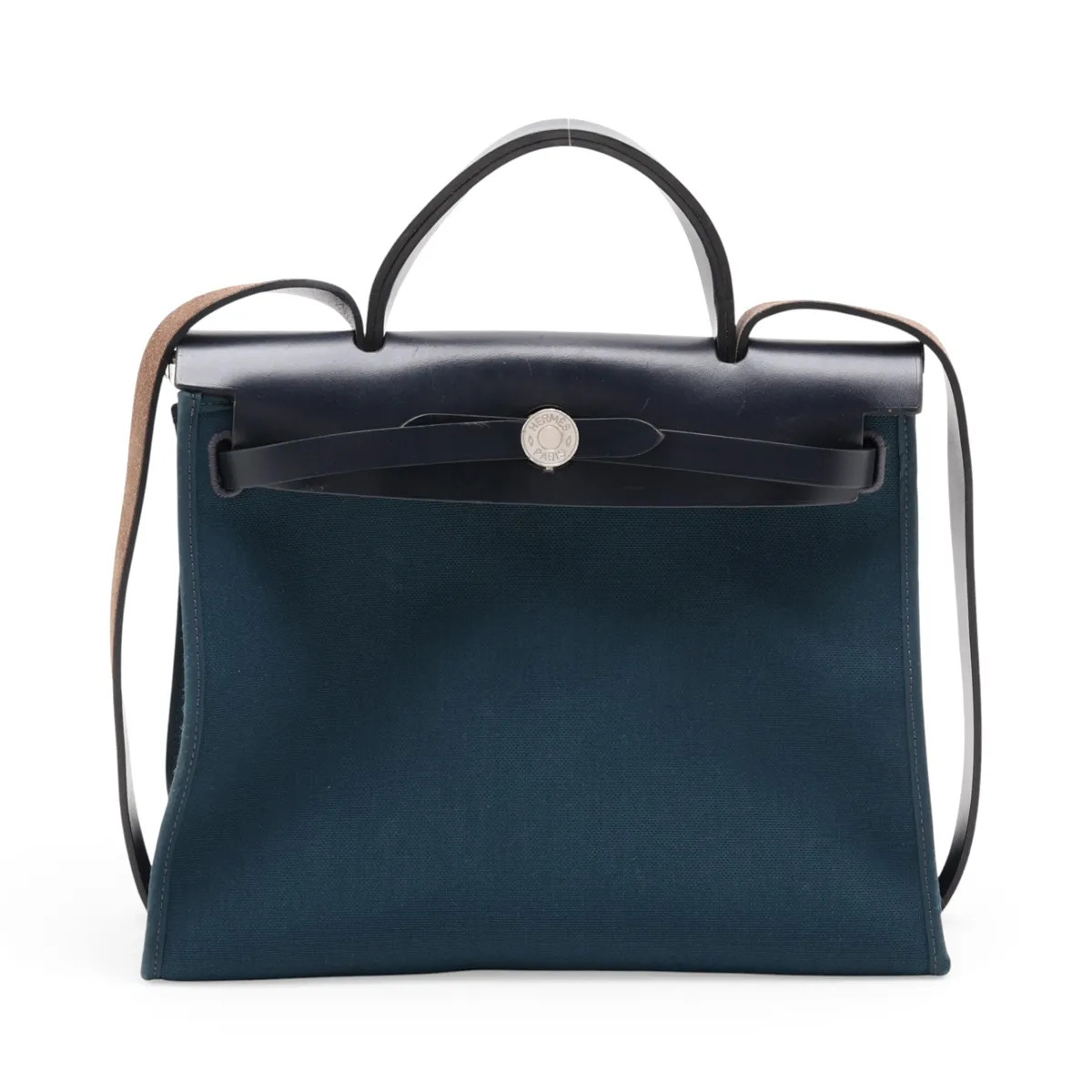 Hermès Herbag Zip PM Twal Military x Vash Hunter navy x black Silver Metal Fitti