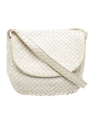 Intrecciato Intrecciato Woven Leather Crossbody Bag Vintage