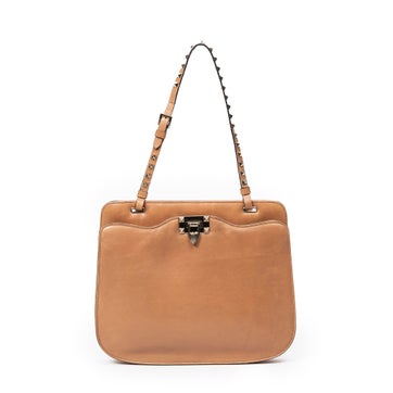 Leather Rockstud Shoulder Bag