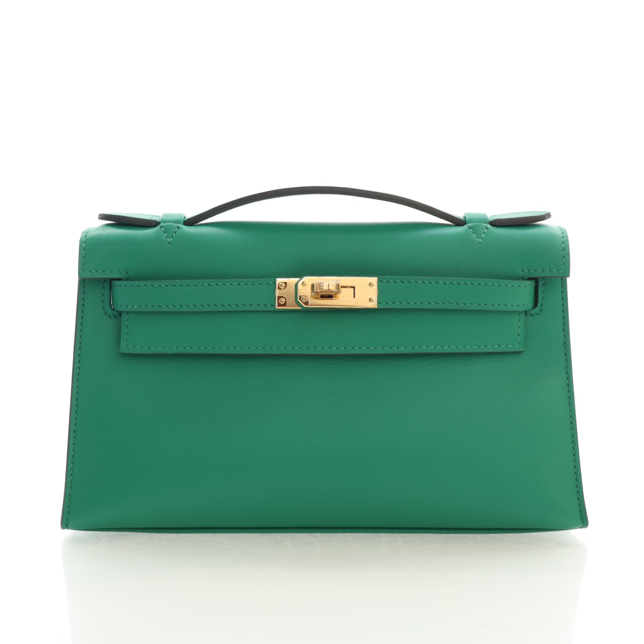 Hermes Vert Vertigo Swift Kelly Pochette