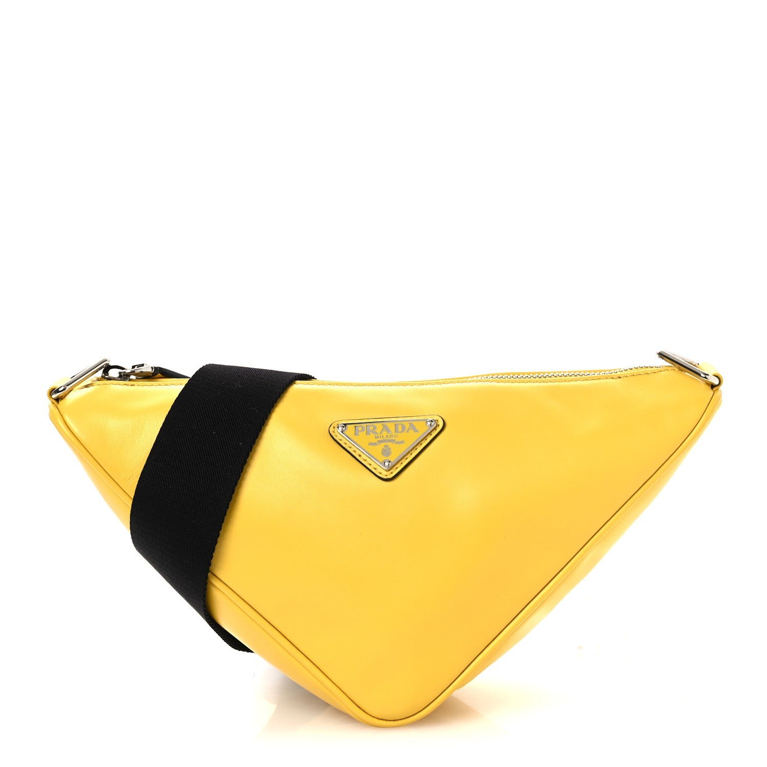 Prada Softy Calfskin Triangle Shoulder Bag Sole