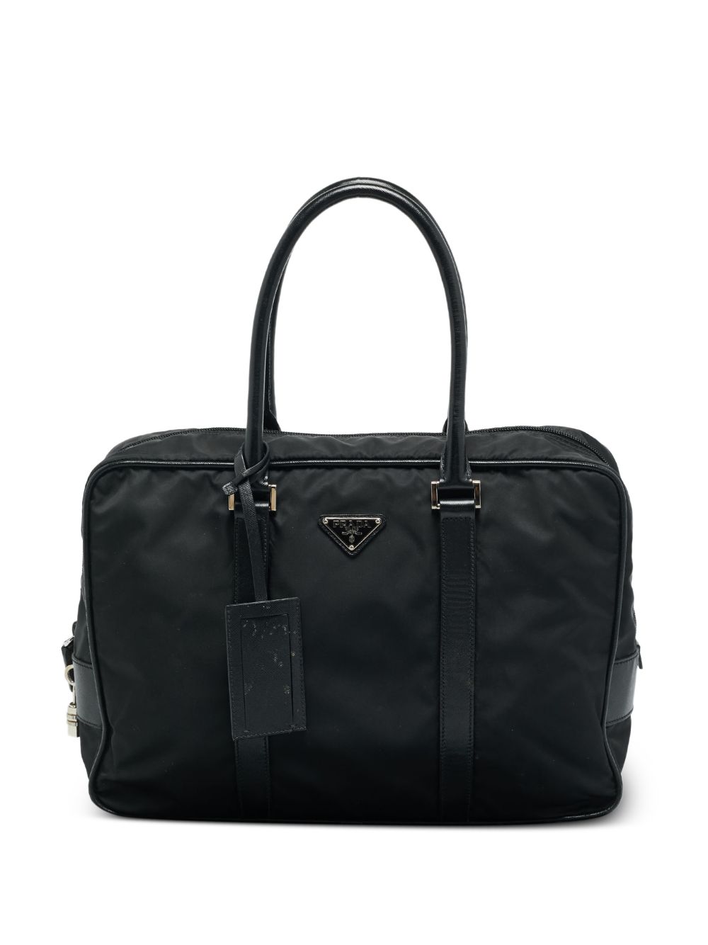 Saffiano leather laptop briefcase