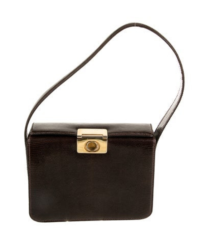 Lancel Lizard Shoulder Bag