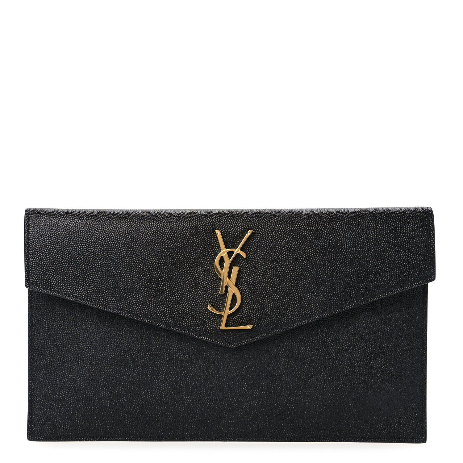 Saint Laurent Grain De Poudre Uptown Pouch Black