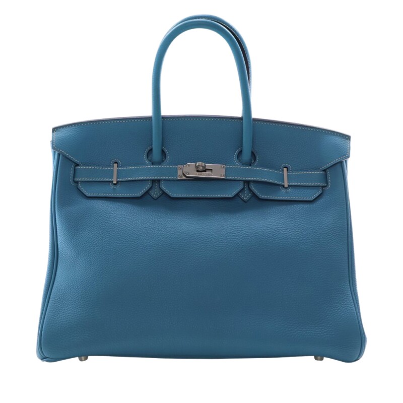 Bleu Jean Togo Birkin 35 Palladium Hardware, 2005