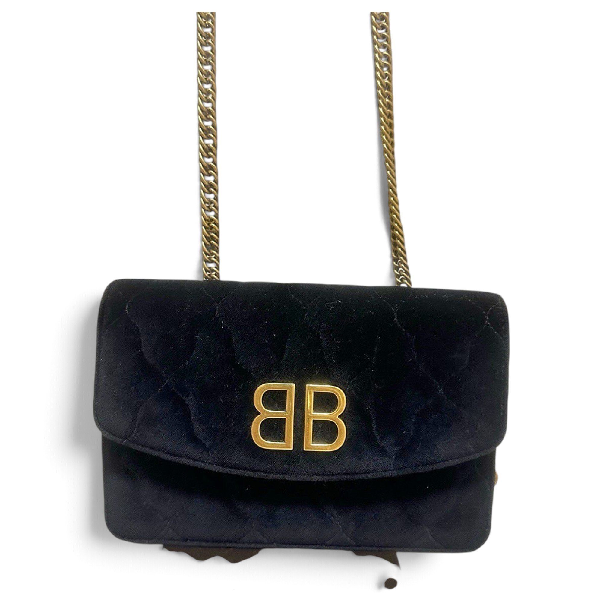 BB chain velvet crossbody bag