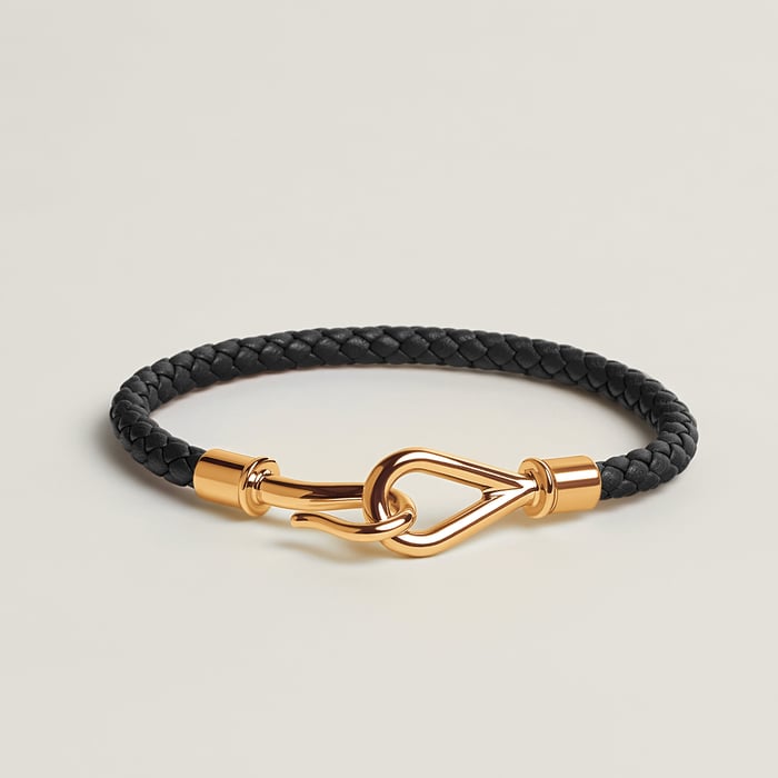 黒 レザーブレスレット 《ジャンボh》