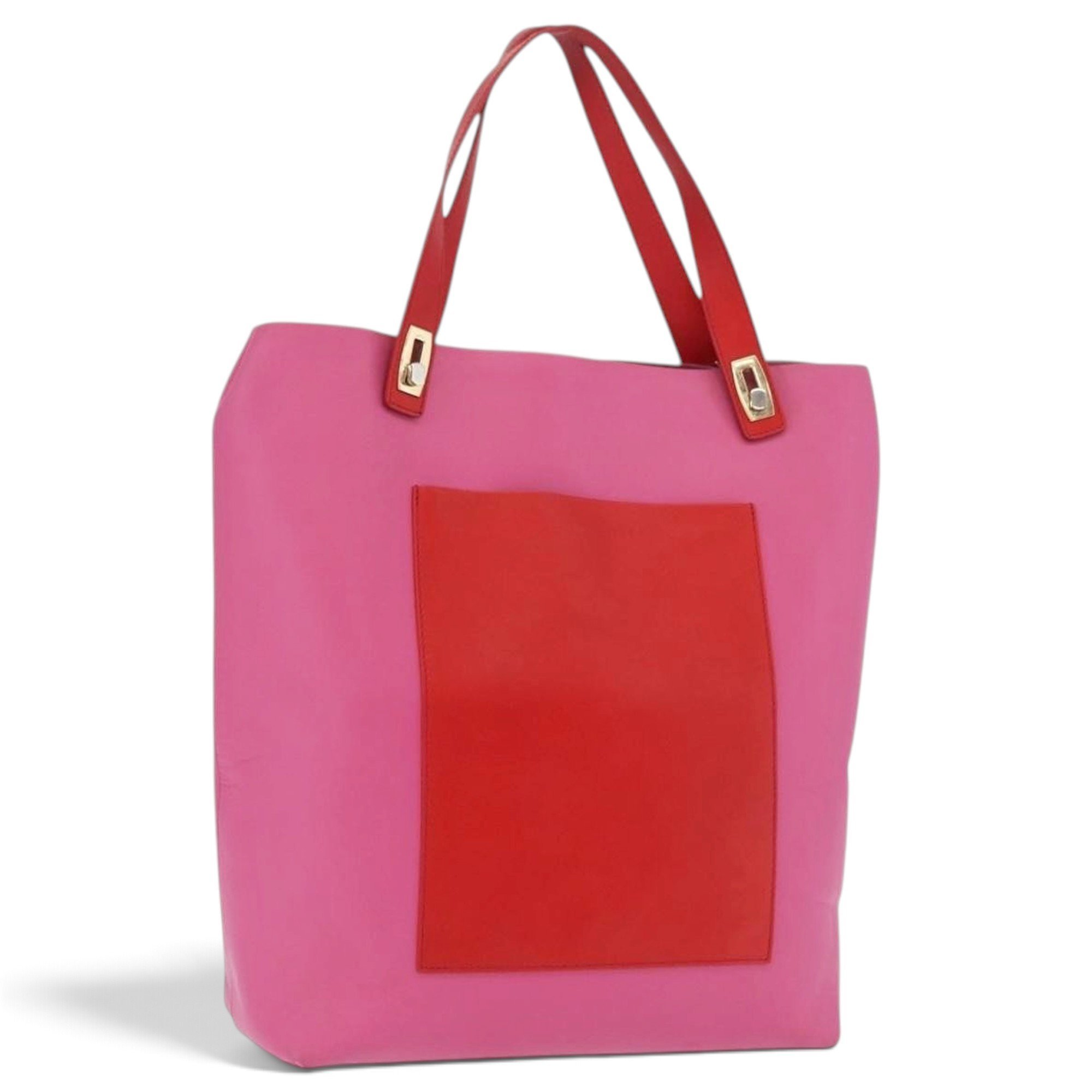 B leather tote