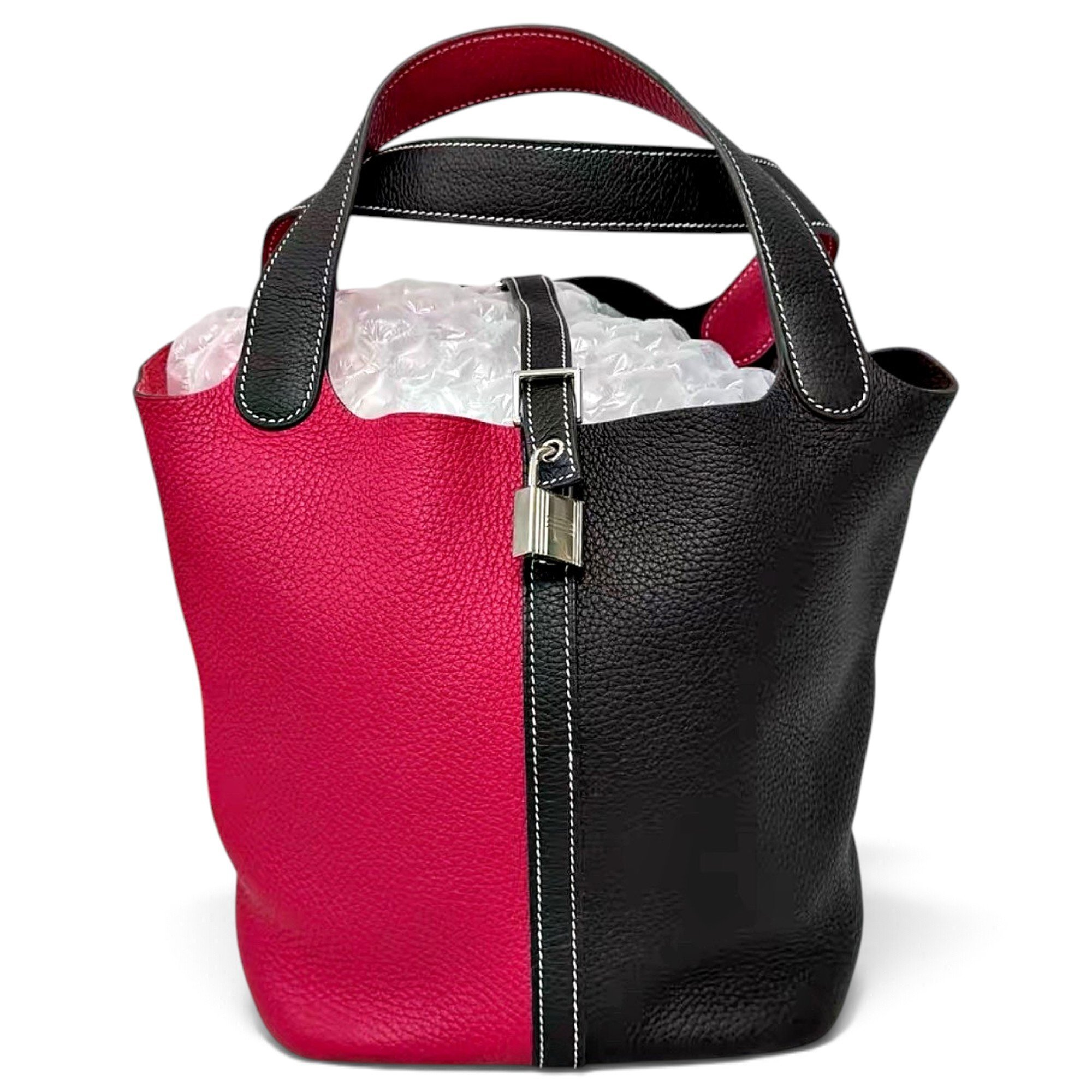Picotin leather tote