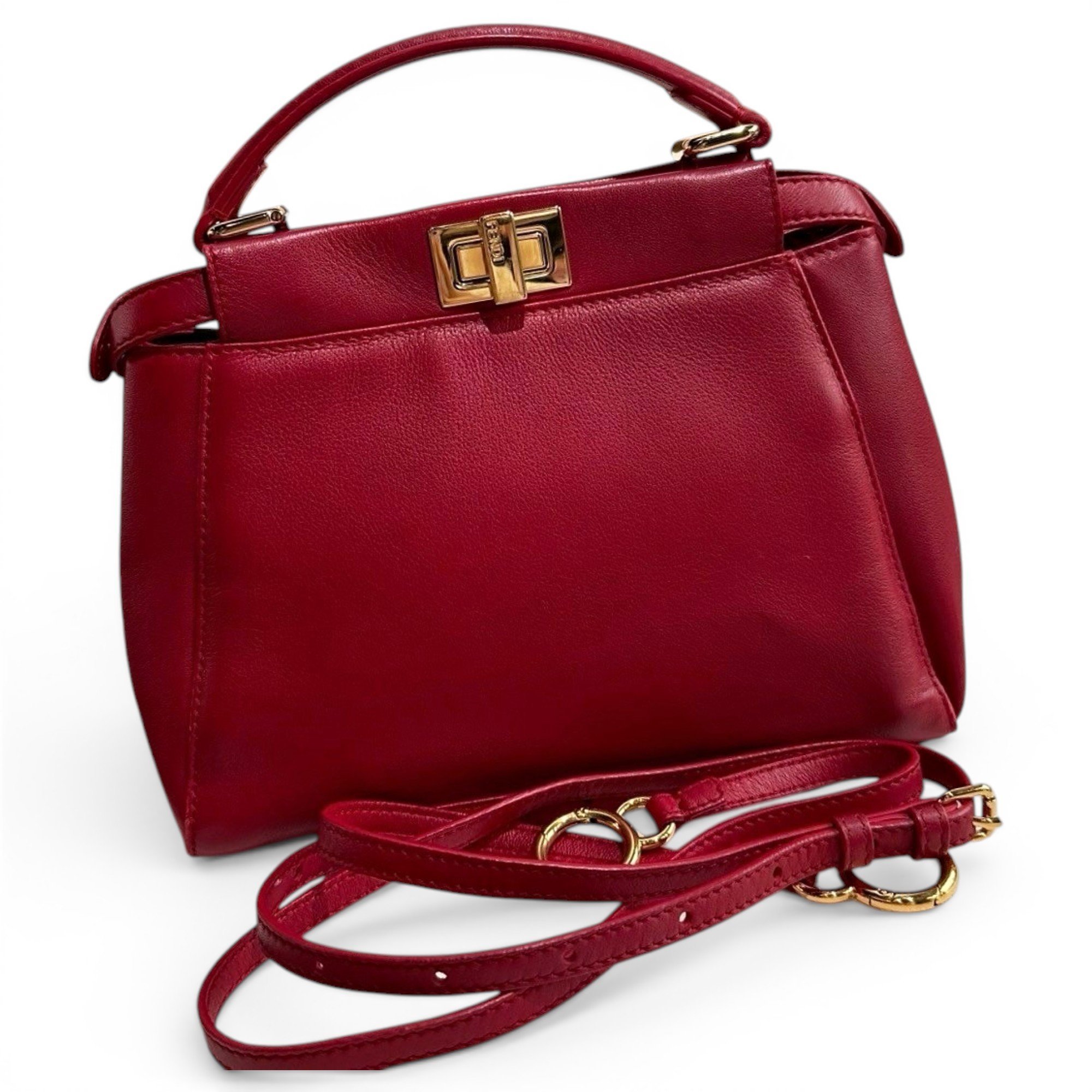 Peekaboo leather handbag