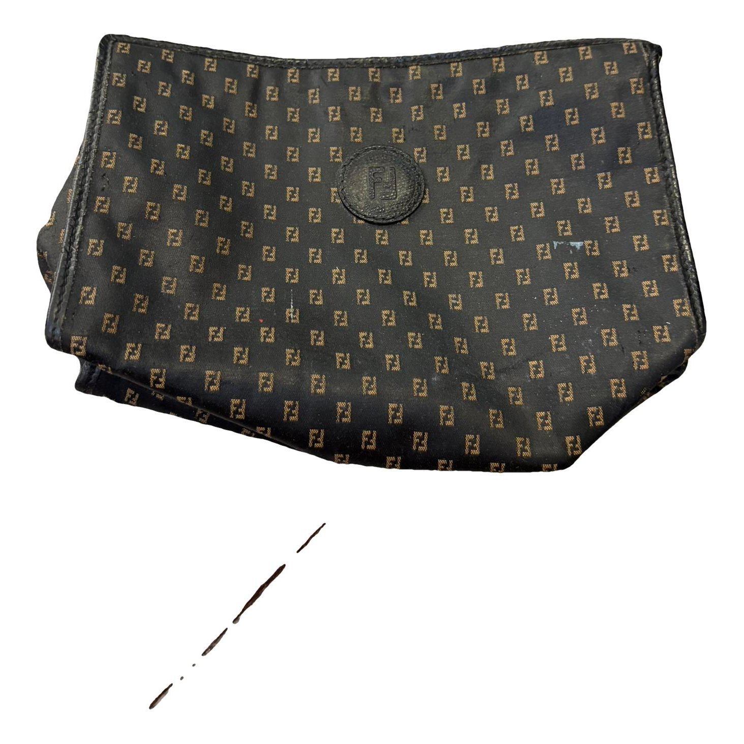 Double F glitter clutch bag