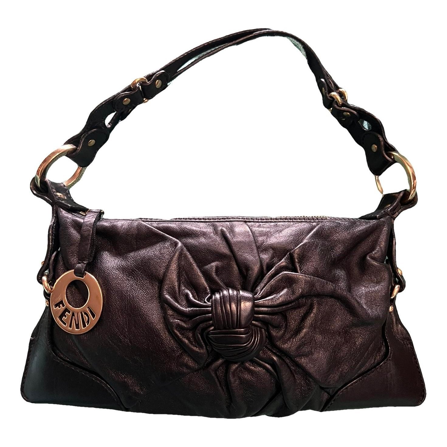 Baguette leather handbag