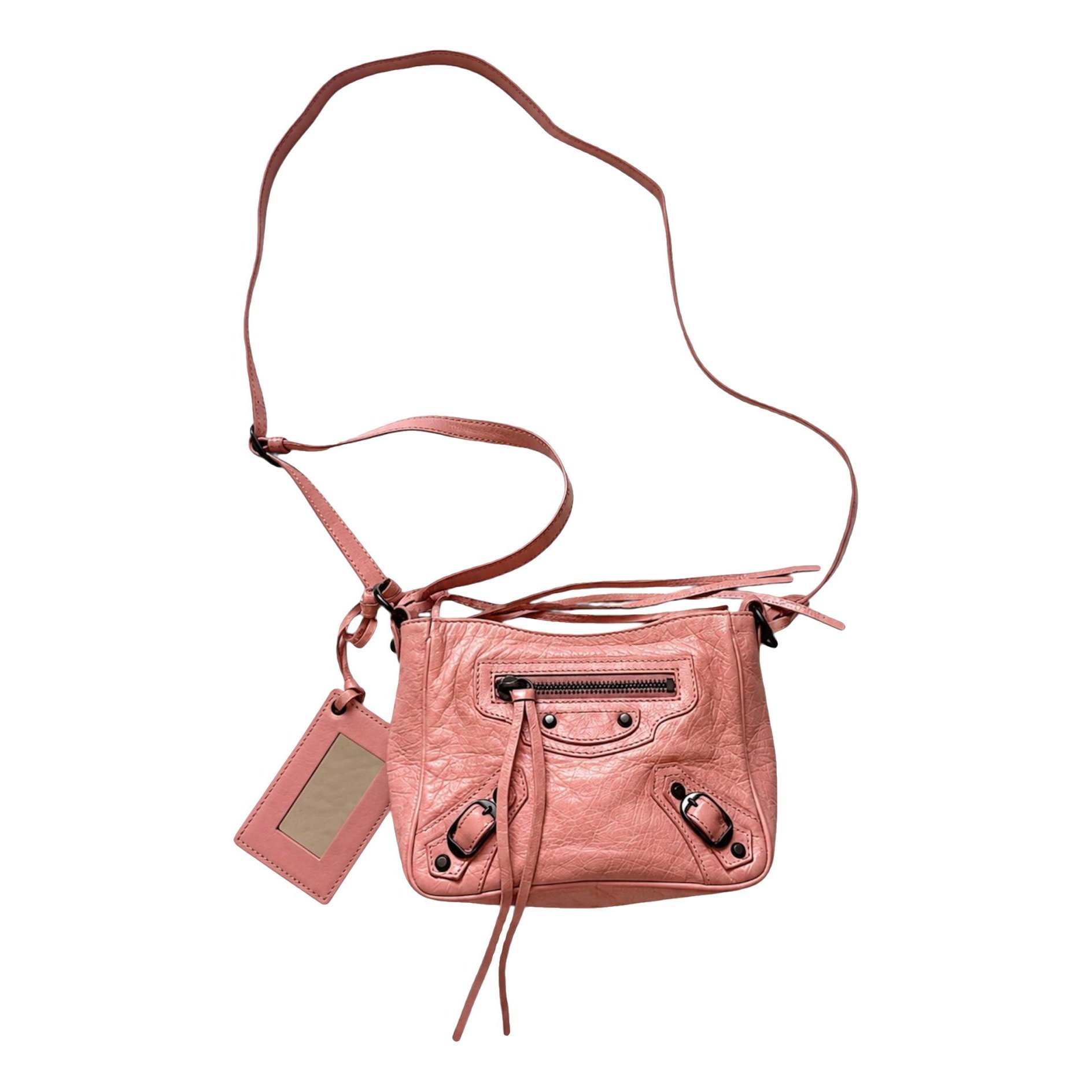 Hip leather crossbody bag