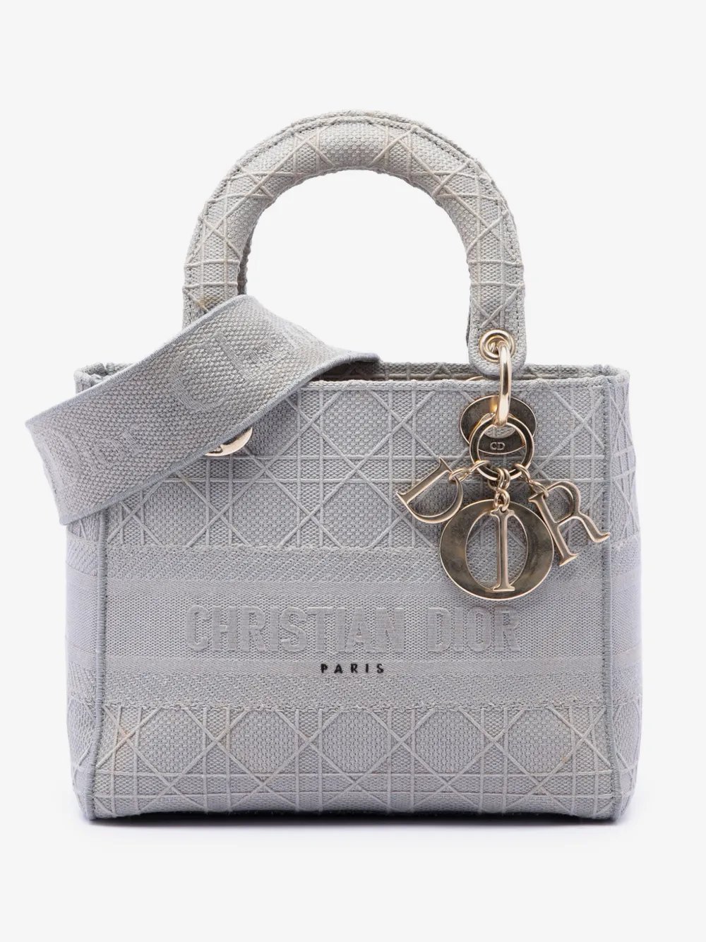 Dior 2020 Medium Canvas Cannage Lady D Lite satchel