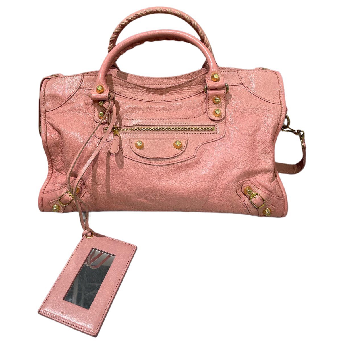 City leather handbag