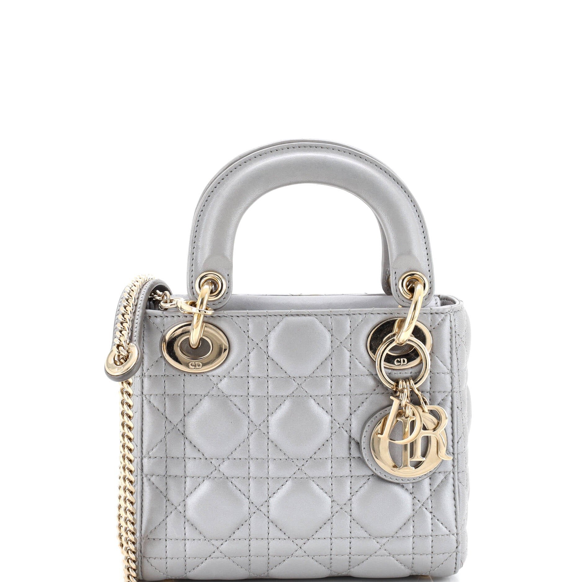 Lady Dior Chain Bag Cannage Quilt Lambskin Mini