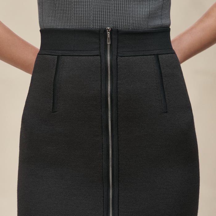 Gris Obscur Mid-length Skirt
