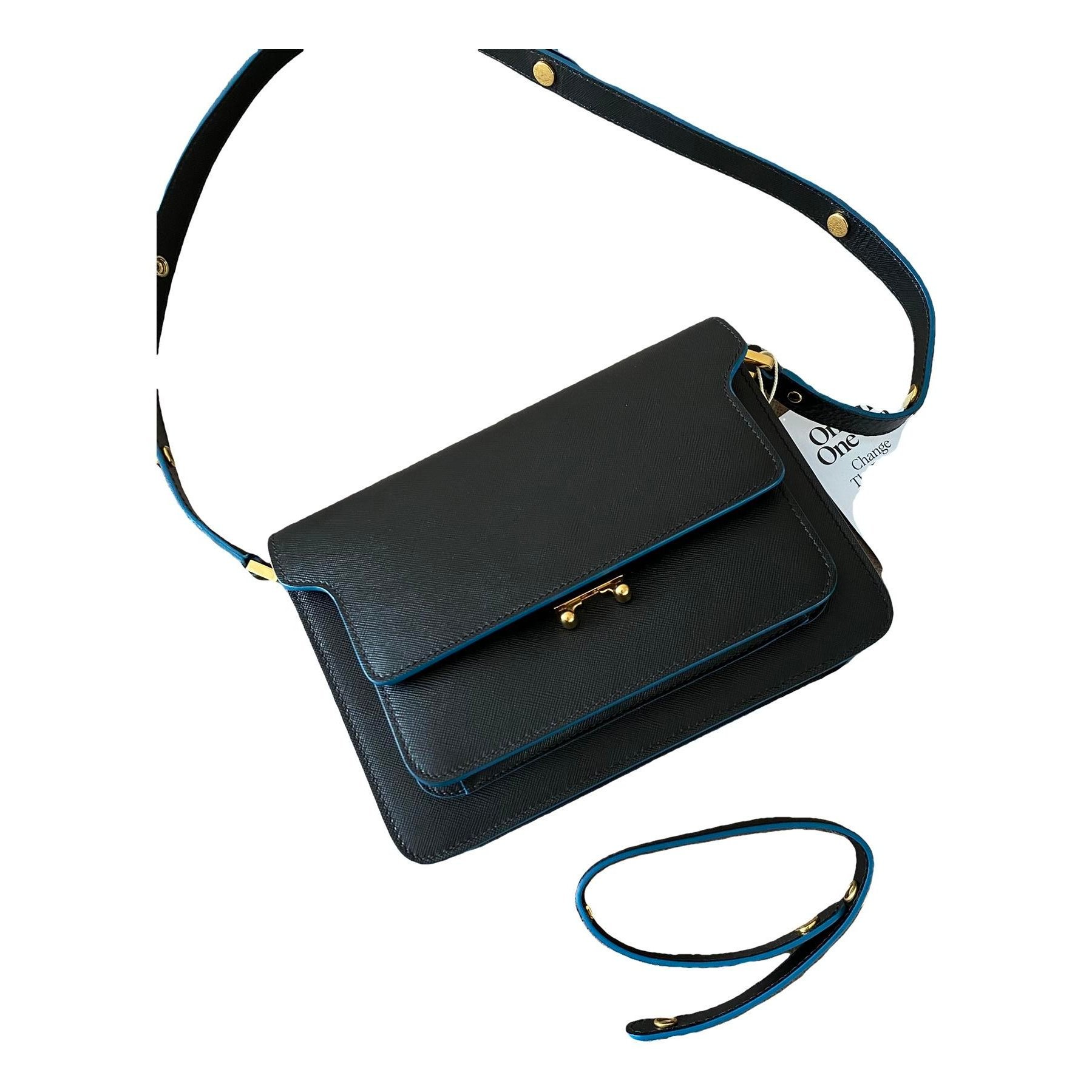 Marni Trunk leather crossbody bag