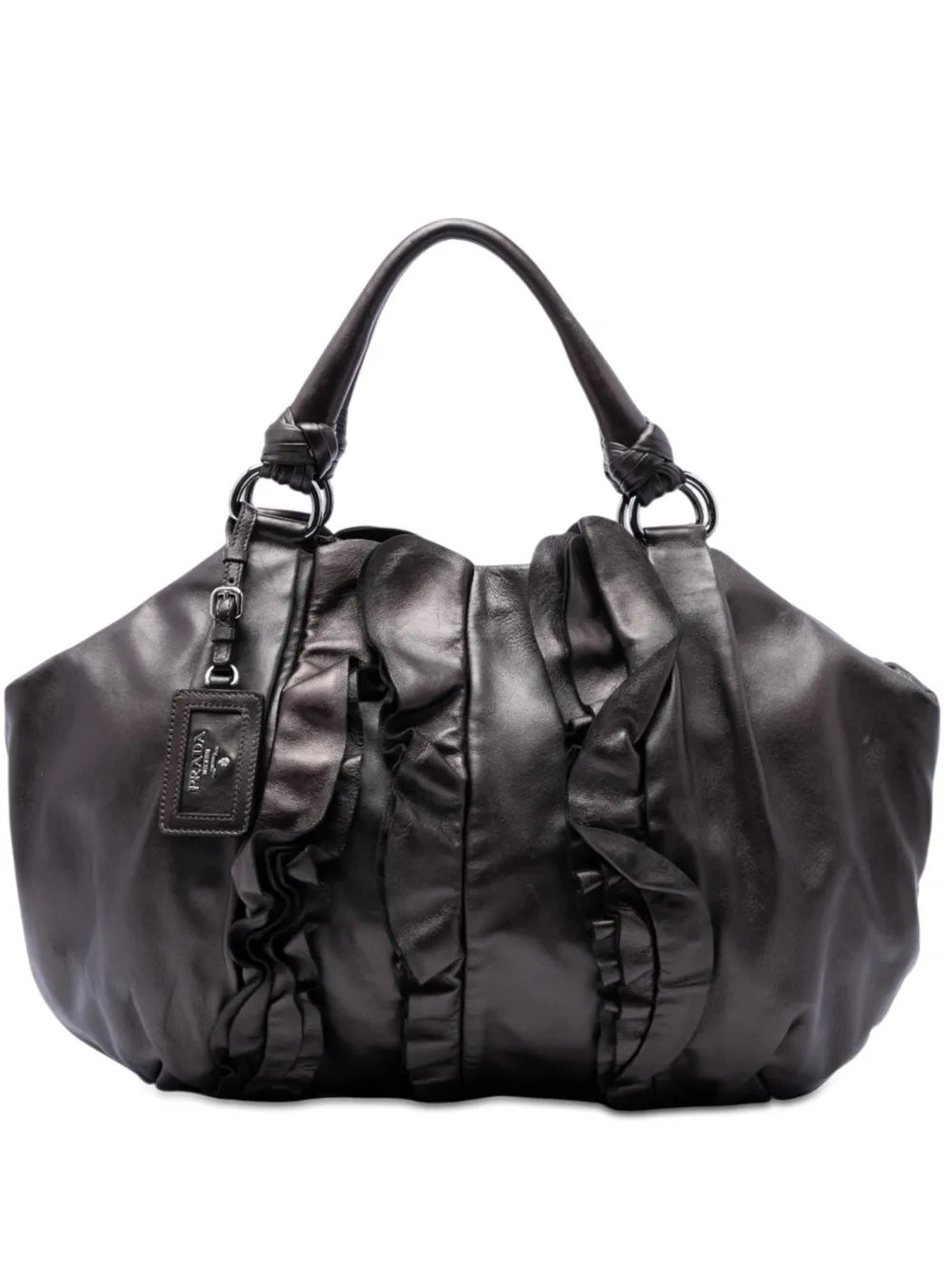 2010-2026 Metallic Nappa Mordore Ruffle tote bag