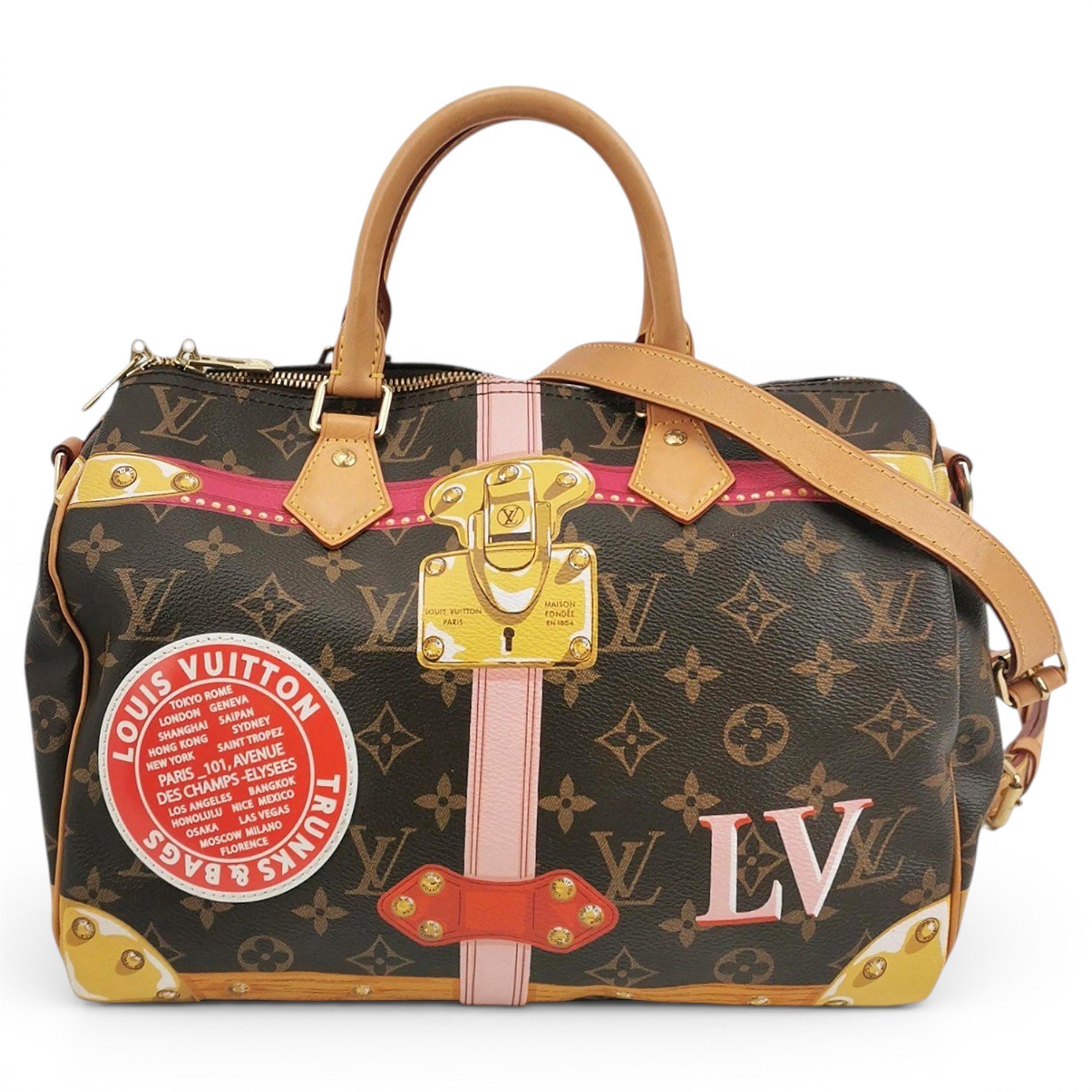 Speedy leather handbag