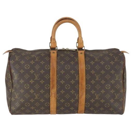 Keepall leather travel bag