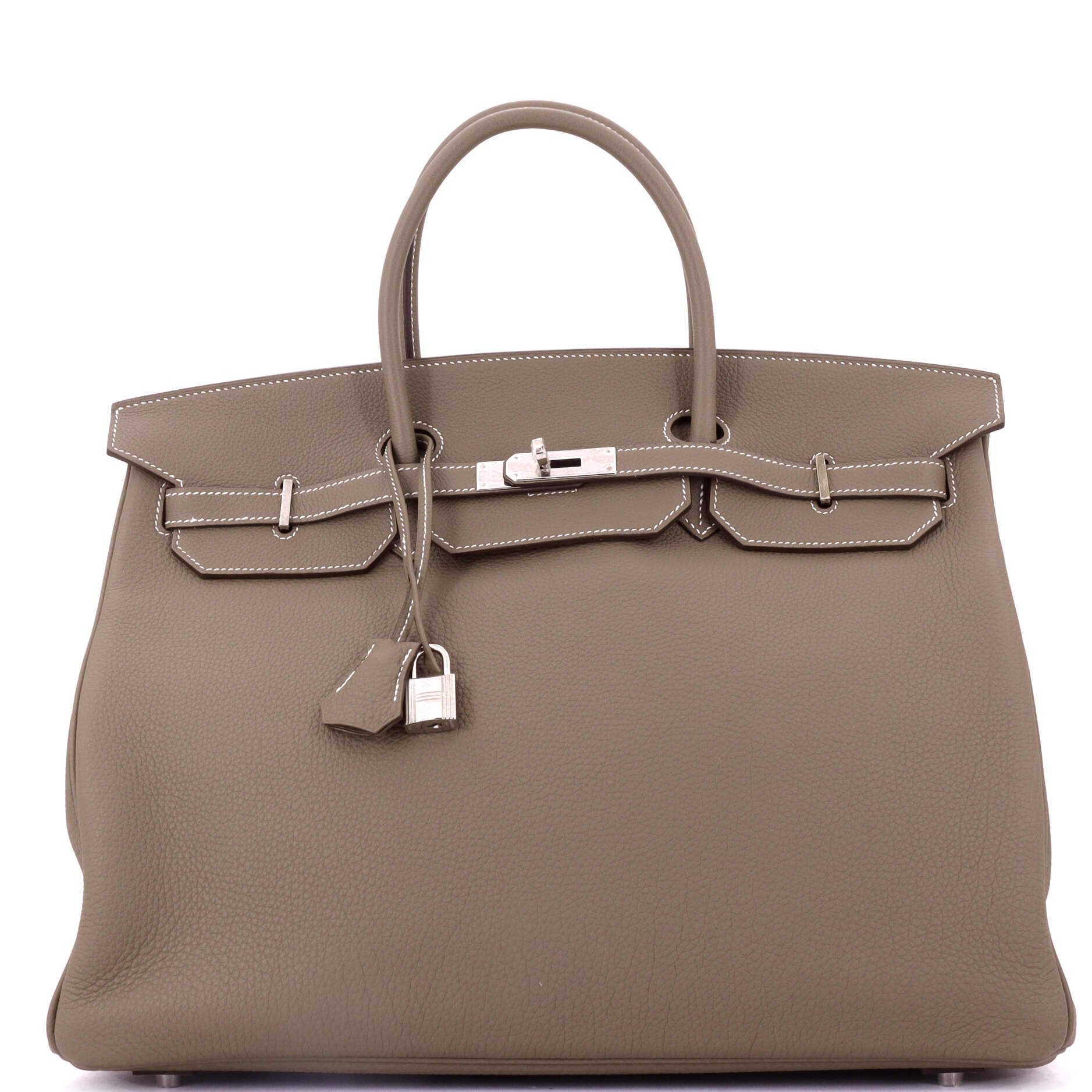 Hermes Birkin Handbag Grey Togo with Palladium Hardware 40