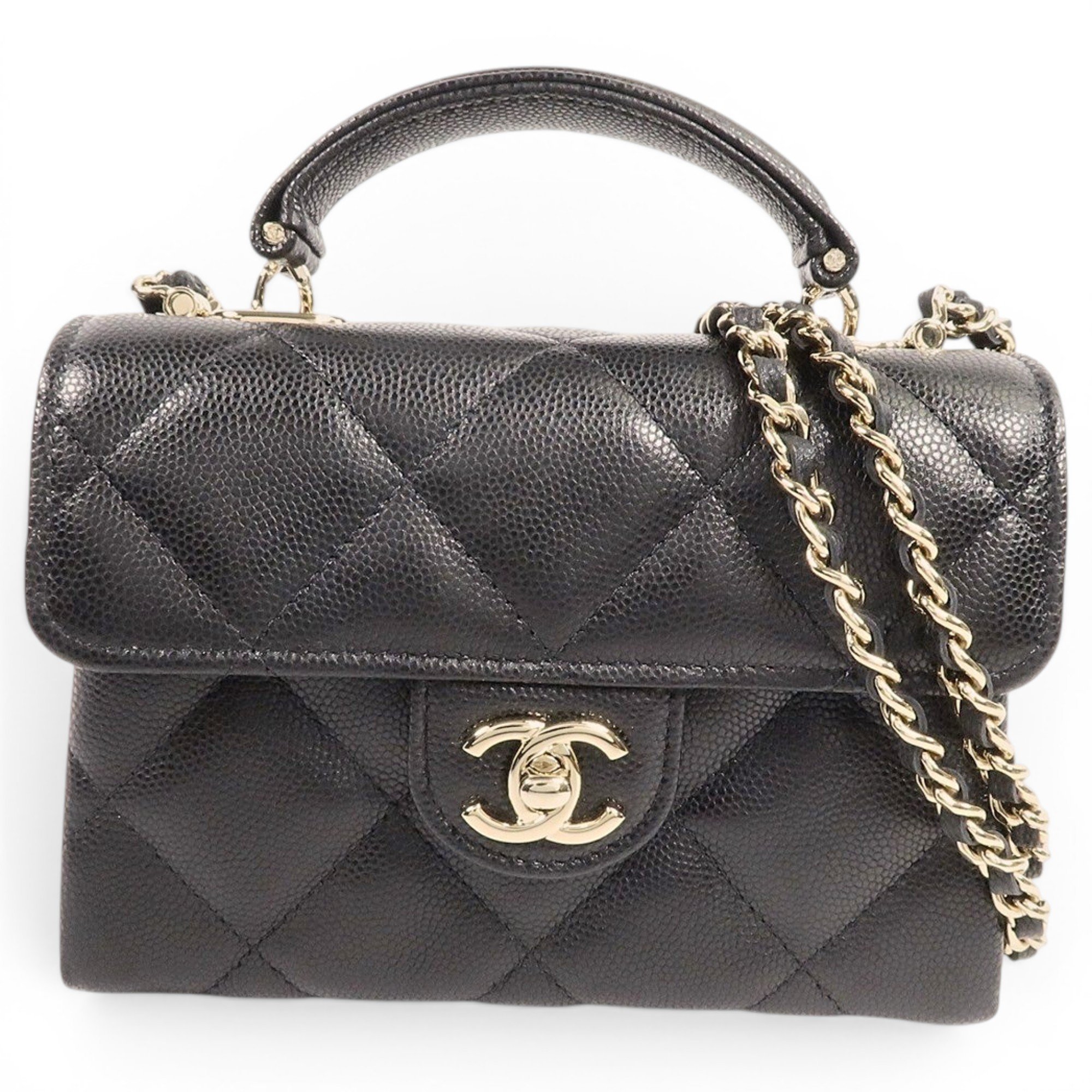Vanity leather handbag