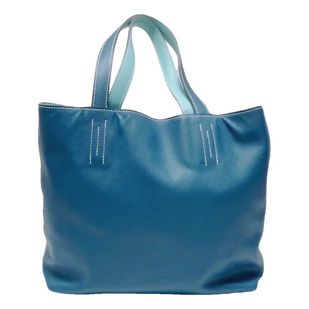 Double sens leather tote