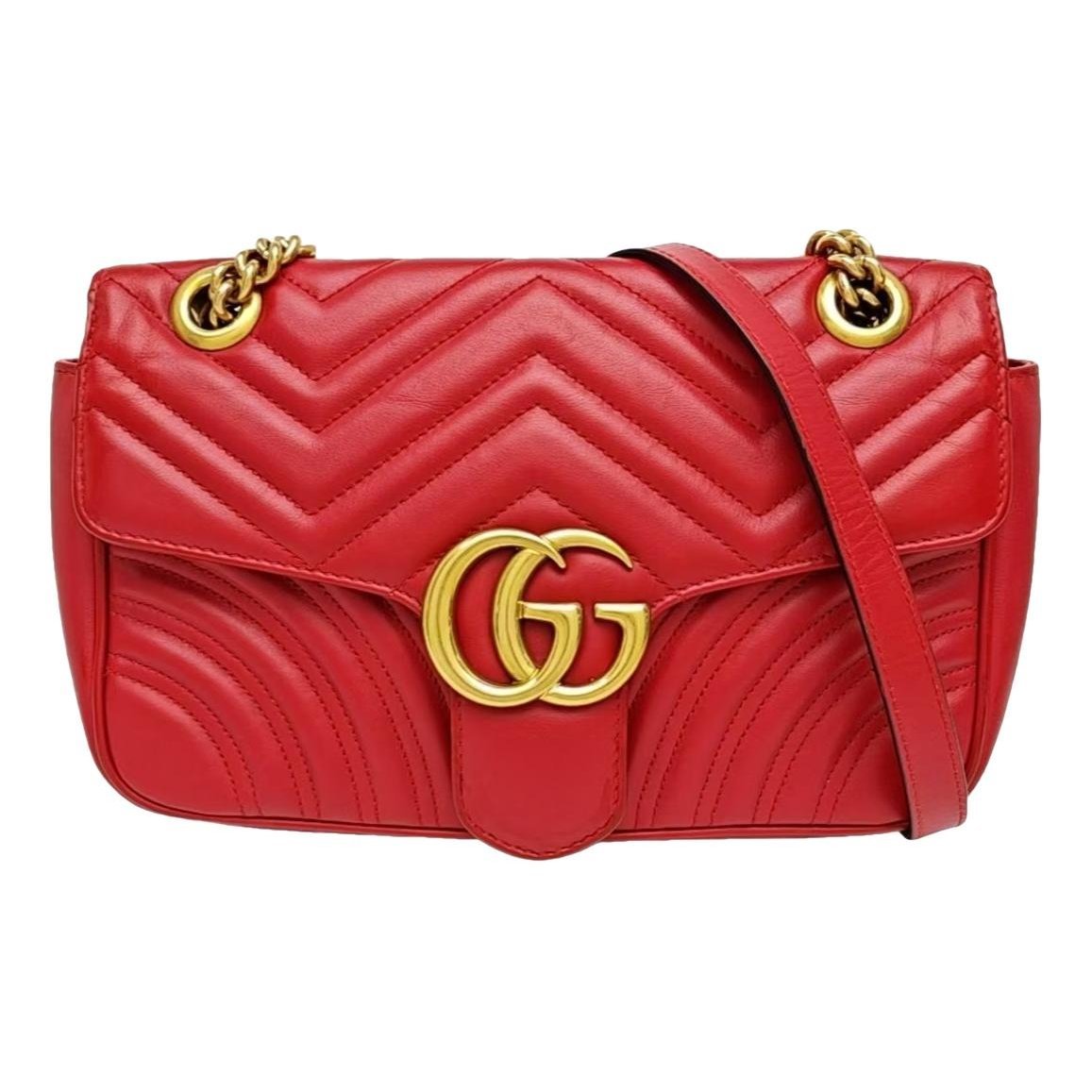 GG Marmont Flap leather handbag