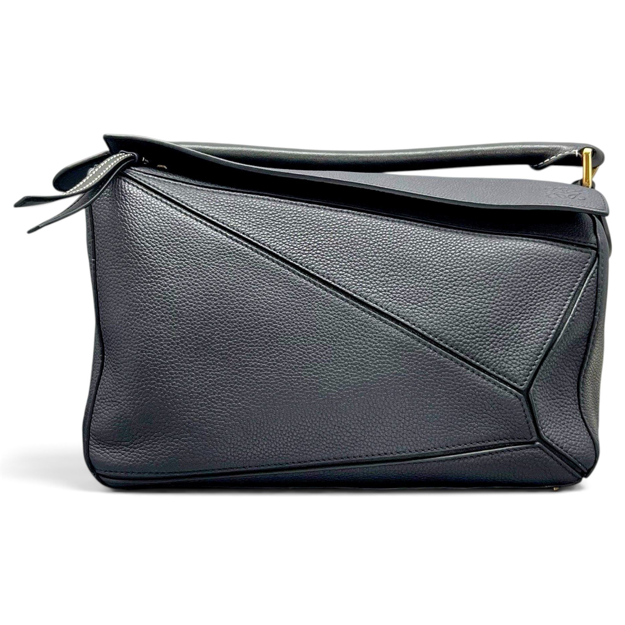 Puzzle leather handbag
