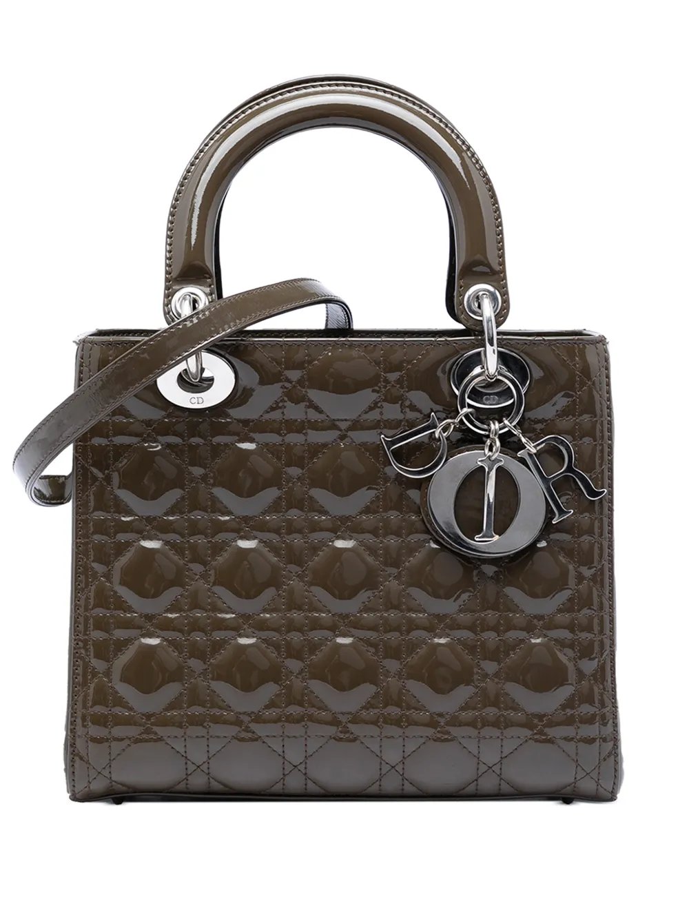 2011 Medium Patent Cannage Lady Dior satchel