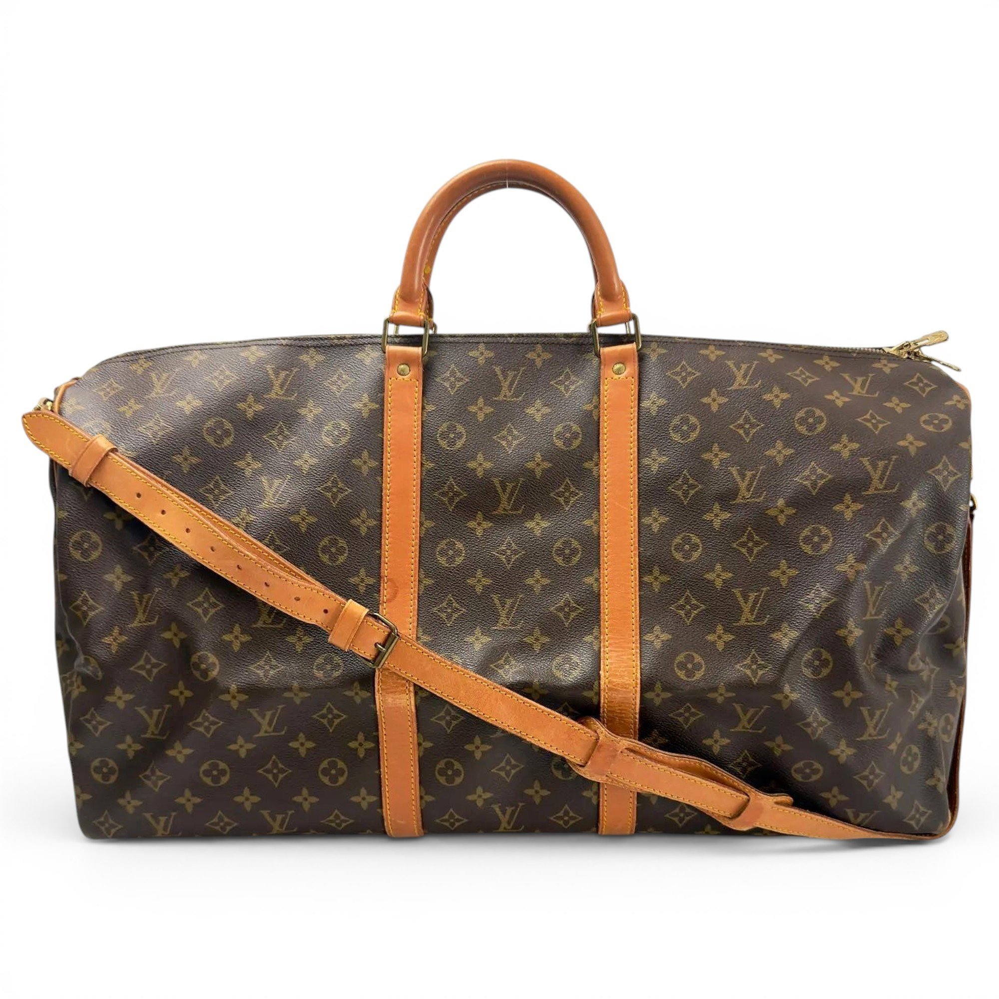 Keepall leather travel bag