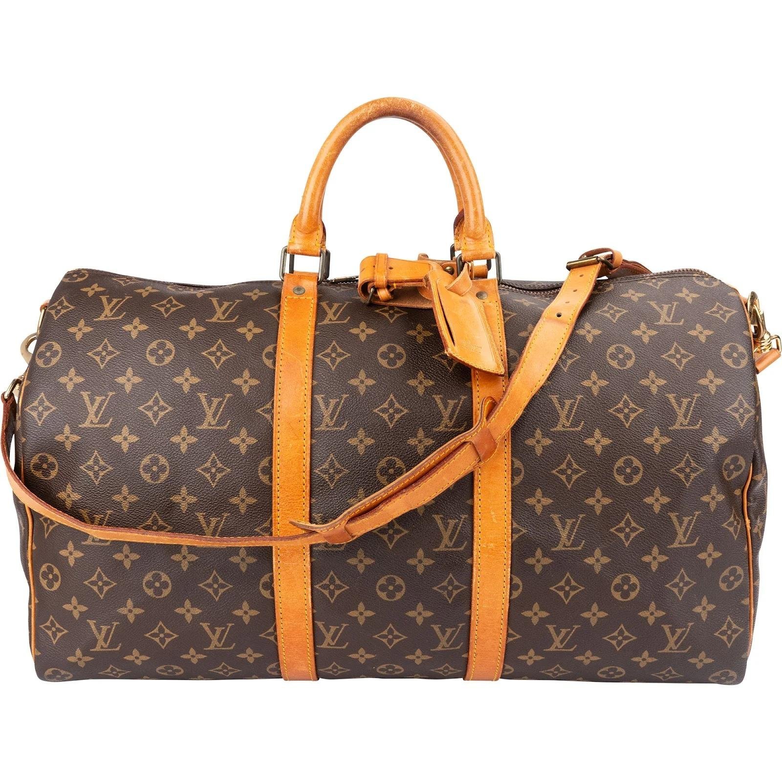 Keepall leather travel bag