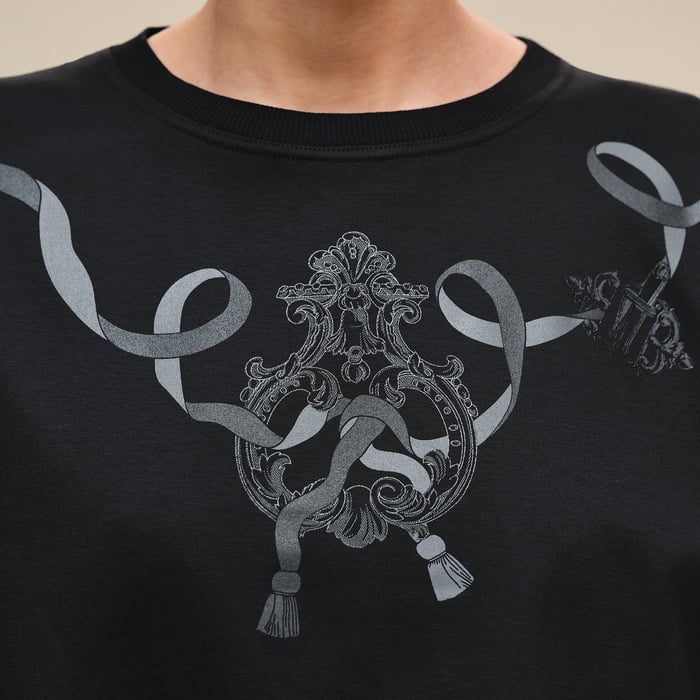 Noir T-shirt Boxy Cartouche